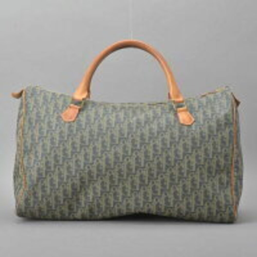 Extremely Rare Christian Dior Trotter Boston Bag Leather Gray All Over Travel ag - Picture 4 of 10